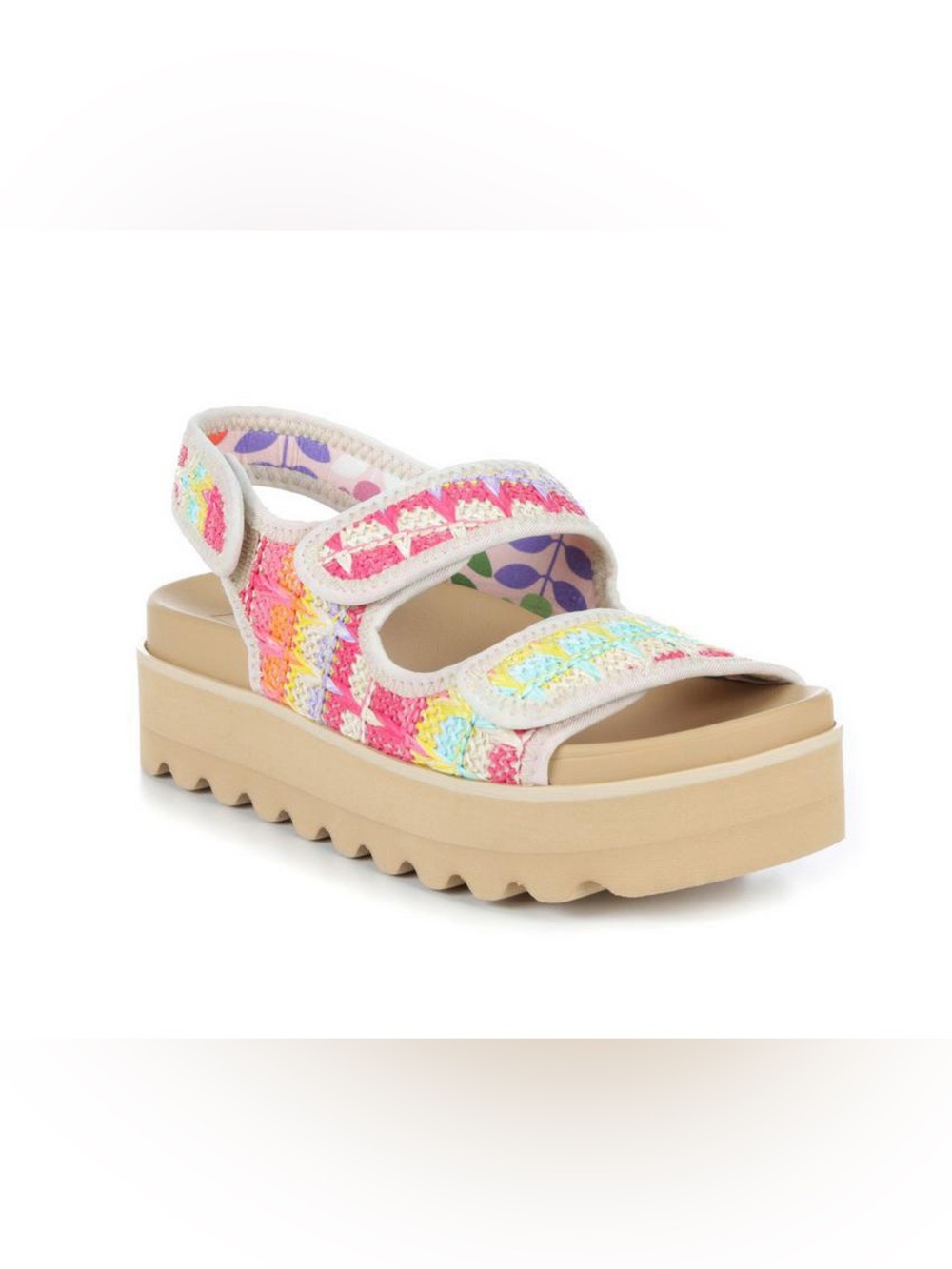 WOMEN'S ROCKET DOG BALMY FOOTBED SANDALS-Size 8-Pink Multi